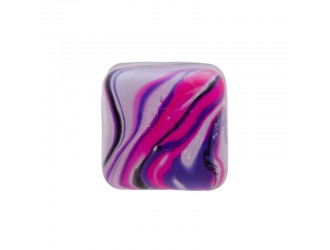 Jucarie antistres NeeDoh Swirl Cube Mov-Roz, cub senzorial squishy pentru copii si adulti, 5.7 cm