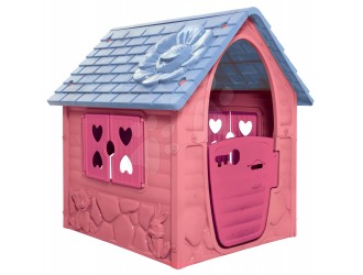 Casuta pentru copii roz-albastru – 106x98x90 cm, pentru interior si exterior