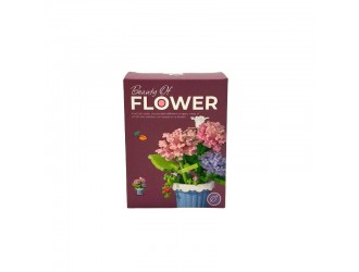  Set constructie pentru copii, floare Hortensie in ghiveci, 365 piese, 8.6x8.7x10 cm