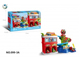 Set de joaca interactiv "Builder Track - Launch & Raceway", cu rampa de lansare si pista, ZJA311816, 18 luni+