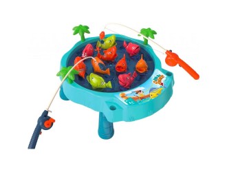 Joc de pescuit interactiv pentru copii cu muzica, Masuta rotativa "Let's Go Fishing", ZJA377527, 3 ani+