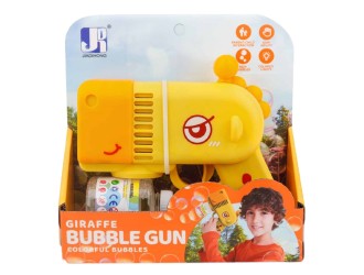 Pistol de facut baloane de sapun Girafa Galbena ZJA335703, design ergonomic, 3 ani+
