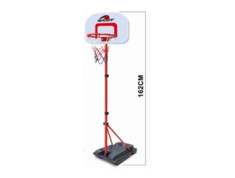 Set Cos de Baschet pentru copii cu suport reglabil 162 cm, minge si pompa incluse, ZJA342254, 5 ani+