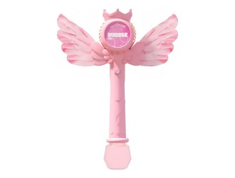 Bagheta automata pentru baloane de sapun, Roz cu lumini si cu acumulator 3.7V, ZJA405433
