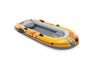 Barca gonflabila Intex Challenger 3, set complet cu vasle si pompa, 295x137x43 cm, max. 255 kg, cod 66313