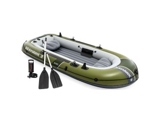 Barca gonflabila Intex Seahawk 3, set complet cu vasle si pompa, 295x137x43 cm, max. 360 kg, cod 66333
