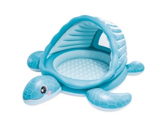 Piscina gonflabila pentru copii cu acoperis "Golful broastelor testoase", 218x206x97 cm, Intex (48677)