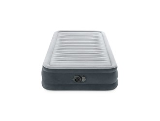 Pat gonflabil Twin Comfort-Plush cu pompa incorporata, 99x191x33 cm, max. 136 kg, Intex (67766)