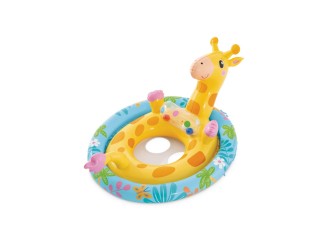 Colac gonflabil cu scaun si decupaje pentru picioare, Girafa, 3-4 ani, Intex (59570)