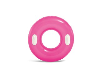Intex Colac gonflabil de inot cu manere Hi-Gloss, 76 cm, max. 40 kg, Roz, 8+ ani
