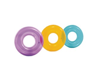 Colac gonflabil de inot transparent 76 cm, max. 40 kg, Albastru, 8+ ani 59260