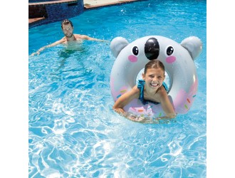 Colac gonflabil de inot cu design animal 76 cm, max. 40 kg, Coala, 8+ ani, Intex 59266