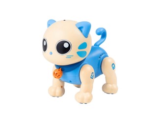 Jucarie Robot Pisica ALBASTRA Interactiva cu RC, 17cm, ZJA346111