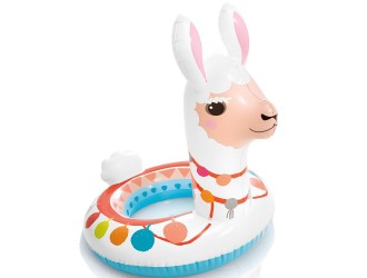 Colac gonflabil de inot cu design animal, Lama, 86 x 58 cm, 3-6 ani