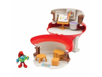 Casa Strumfilor The Smurfs: Papa Smurf House, set de joaca cu figurina si accesorii, 3+ 18755