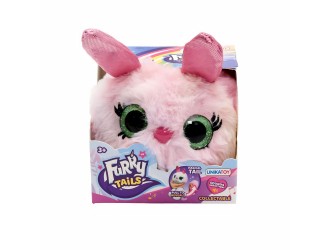 Jucarie interactiva de plus cu sunete FURRY TAILS, Iepuras roz