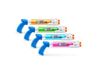 Pistol cu apa X-Shot Small Tube Soaker, portocaliu, cu pompa, raza pana la 8 m, 6+ 02352