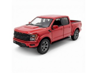 Macheta auto metalica Kinsmart Ford F-150 Raptor Rosu, Scara 1:36