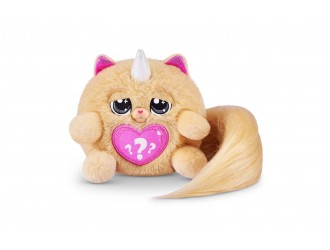 Jucarie de plus surpriza Rainbocorns Kittycorn Lily S9, coada albastra, de colectie, 3+ 03354