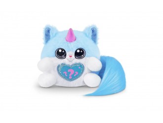 Jucarie de plus surpriza Rainbocorns Kittycorn Cleo S9, coada albastra, de colectie, 3+ 03354