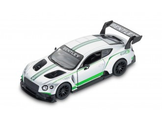 Macheta auto metalica Kinsmart Bentley Continental GT3 Argintiu, Scara 1:36