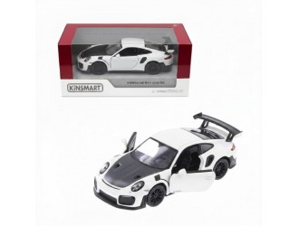 Macheta auto metalica Kinsmart Porsche 911 GT3 RS Alb, Scara 1:36