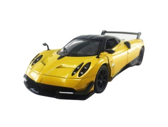 Macheta auto metalica Kinsmart Pagani Huayra BC2016 Galben, Scara 1:36