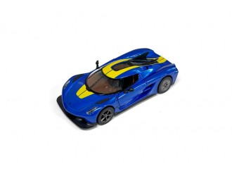 Macheta auto metalica Kinsmart Koenigsegg Jesko Absolut Albastru, Scara 1:36