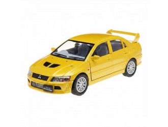Macheta auto metalica Kinsmart Mitsubishi Lancer Evolution X Galben, Scara 1:36