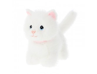 Jucarie de plus Keel Toys Keeleco Patchfoot Kitty Love Pisica White Alb 18 cm