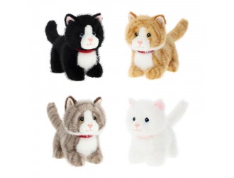 Jucarie de plus Keel Toys Keeleco Patchfoot Kitty Love Pisica Ginger Cafeniu 18 cm