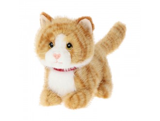 Jucarie de plus Keel Toys Keeleco Patchfoot Kitty Love Pisica Ginger Cafeniu 18 cm