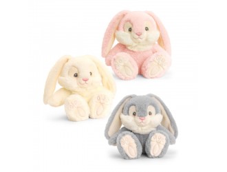 Jucarie de plus Keel Toys Keeleco Patchfoot Rabbits Iepuras Roz 15 cm