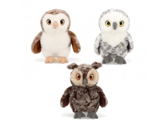 Jucarie de plus Keel Toys Keeleco Bufnita Gri 18 cm