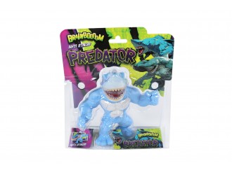 Jucarie antistres Brainboooom Monstru Predator extensibil, 15 cm, elastic si deformabil, Rechin Albastru