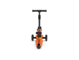 Trotineta copii Lamborghini 2 in 1 Adamex, scaun detasabil, 3 roti cu lumini LED, reglabila, Portocaliu