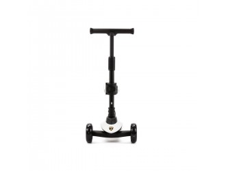 Trotineta copii Lamborghini 2 in 1 Adamex, cu scaun detasabil, 3 roti cu lumini LED, reglabila, ALB