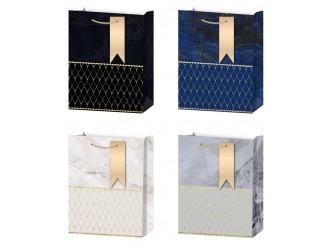 Punga pentru cadou hartie Stil clasic 26x10x32 cm diverse culori, ZJA412589