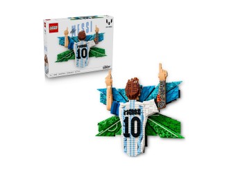 Set Constructie LEGO Art Football Lionel Messi - Celebration 43018, Tablou Decorativ pt Adulti,  Fani Football