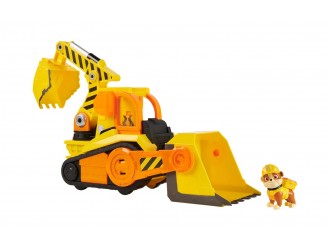 Set de joaca Rubble & Crew, Buldozer Deluxe Rubble cu figurina si vehicul de constructii