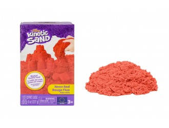 Nisip Kinetic Spin Master Kinetic Sand, Rosu Neon, 227 g, +3 ani