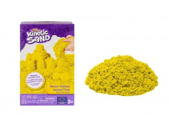 Nisip Kinetic Spin Master Kinetic Sand, Galben Neon, 227 g, +3 ani