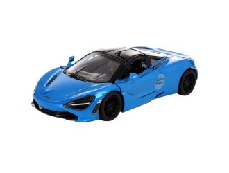 Macheta auto metalica McLaren 720S Kinsmart KT5403W, scara 1:36, cu usi tip fluture care se deschid, Albastru