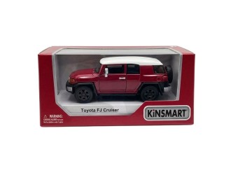 Macheta auto metalica Toyota FJ Cruiser Kinsmart KT5343W, scara 1:36, cu usi care se deschid, Rosu