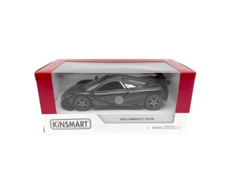 Macheta auto metalica 1995 McLaren F1 GTR Kinsmart KT5411W, scara 1:34, cu usi care se deschid, Negru
