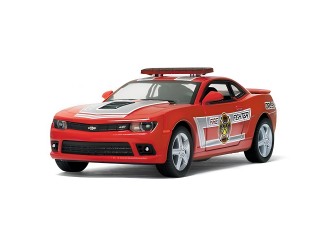 Macheta auto metalica Chevrolet Camaro Fire Rescue Kinsmart KT5383WPR 1:38, cu usi care se deschid, Rosu