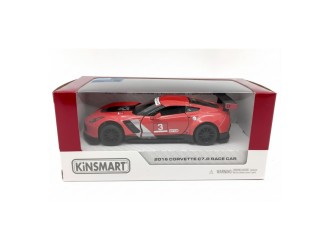 Macheta auto metalica Chevrolet Corvette C7.R 2016 Kinsmart KT5397W 1:36, cu usi care se deschid, Rosu