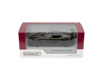  Macheta auto metalica Aston Martin Vulcan Kinsmart KT5407WF, scara 1:38, cu usi care se deschid, Negru