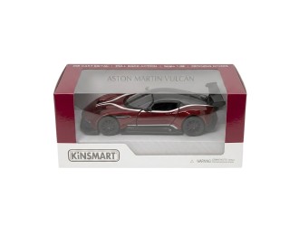 Macheta auto metalica Aston Martin Vulcan Kinsmart KT5407WF, scara 1:38, cu usi care se deschid, Rosu