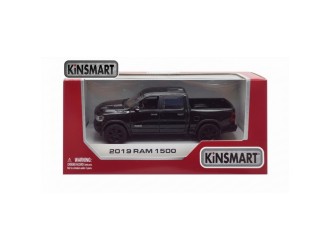 Macheta auto metalica 2019 RAM 1500 Kinsmart KT5413W, scara 1:46, cu usi care se deschid, Negru